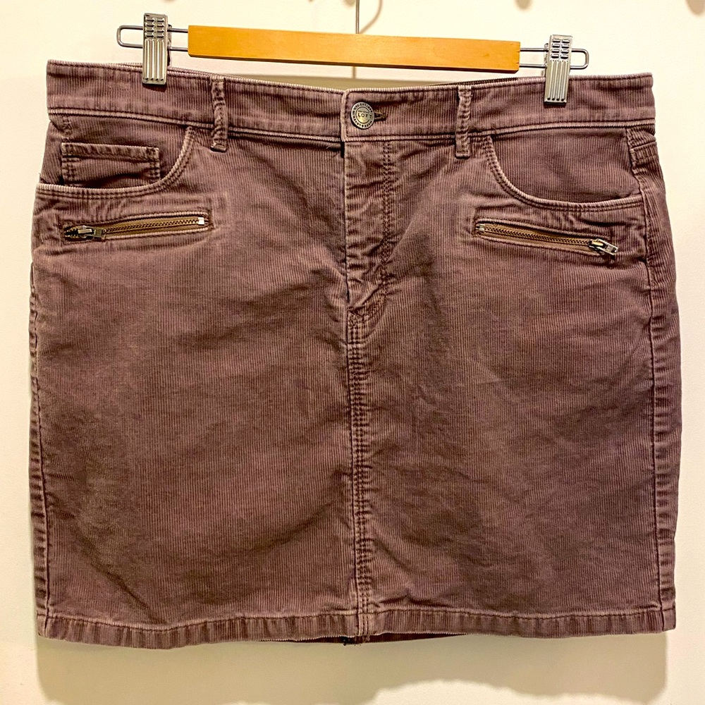 LOFT lavender corduroy skirt.